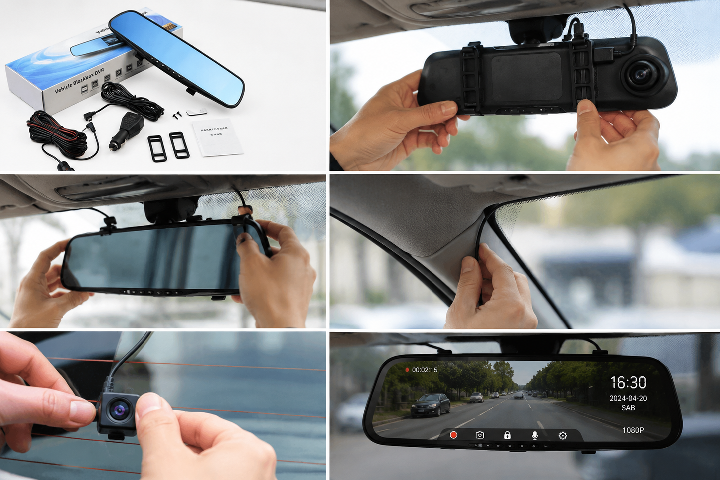 Espejo Retrovisor Inteligente con Cámara HD