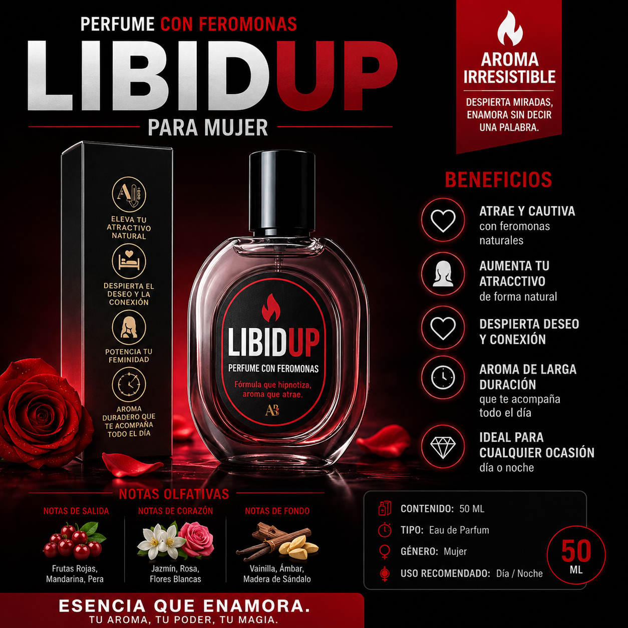 PERFUME CON FEROMONAS LIBIDUP PARA MUJER